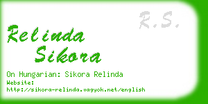 relinda sikora business card